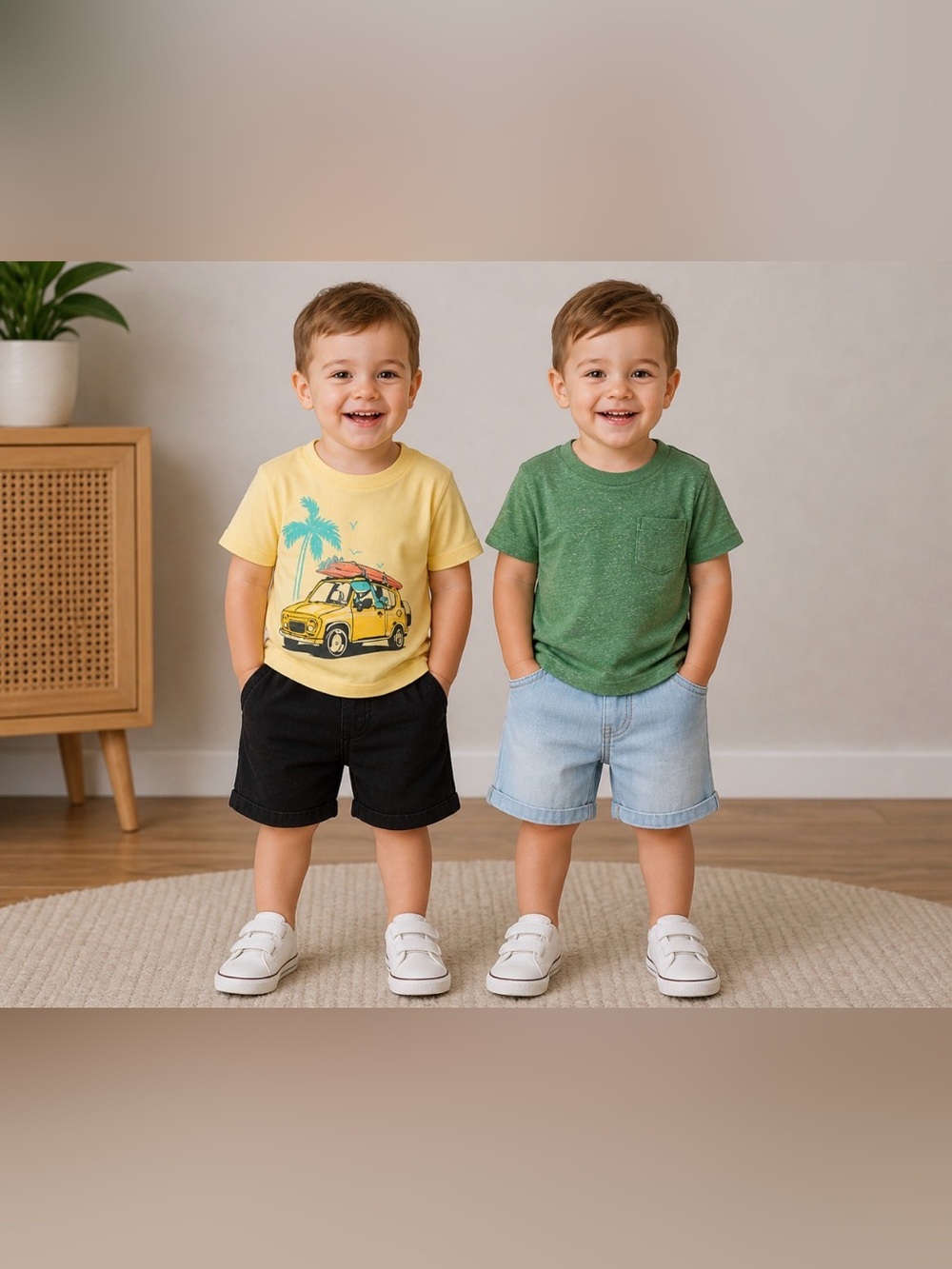 Bundle of 4 (2 Outfits) Jean and Tee Set size 2T